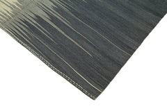 Degrade Kilim Bej Çizgili Pamuk Yün El Dokuma Halısı 176x245 Agacan