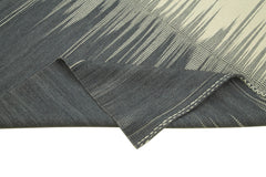 Degrade Kilim Bej Çizgili Pamuk Yün El Dokuma Halısı 176x245 Agacan