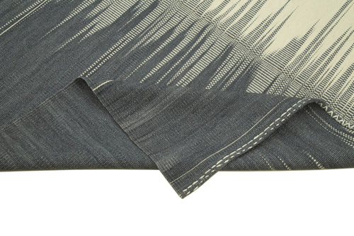 Degrade Kilim Bej Çizgili Pamuk Yün El Dokuma Halısı 176x245 Agacan