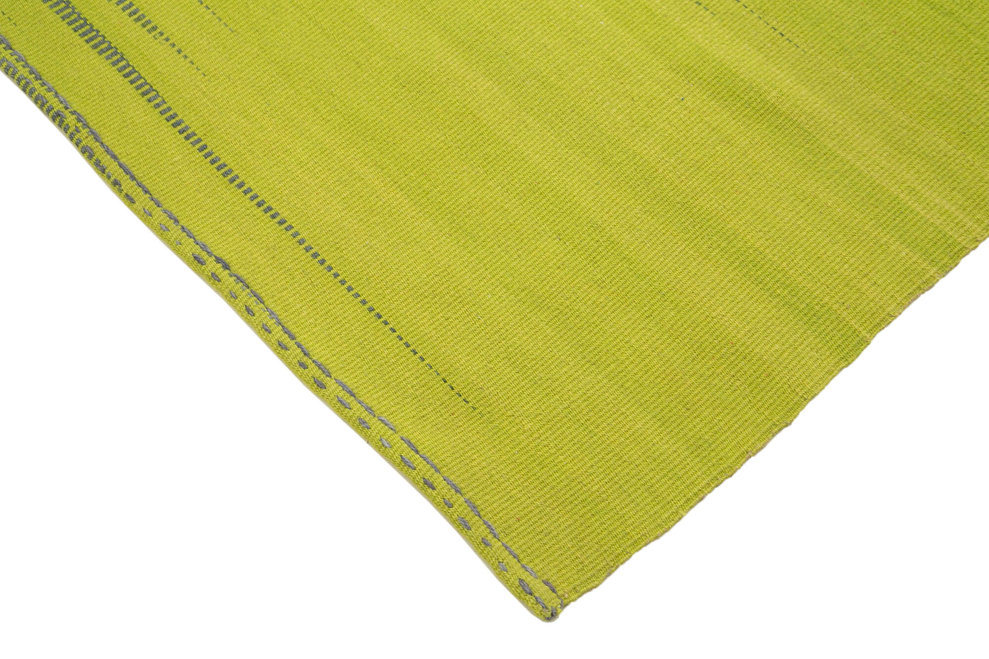 Degrade Kilim Gri Çizgili Pamuk Yün El Dokuma Halısı 178x263 Agacan