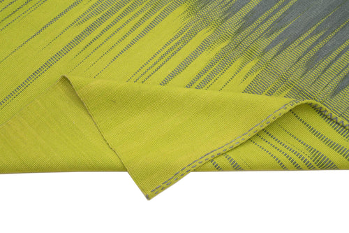 Degrade Kilim Gri Çizgili Pamuk Yün El Dokuma Halısı 178x263 Agacan