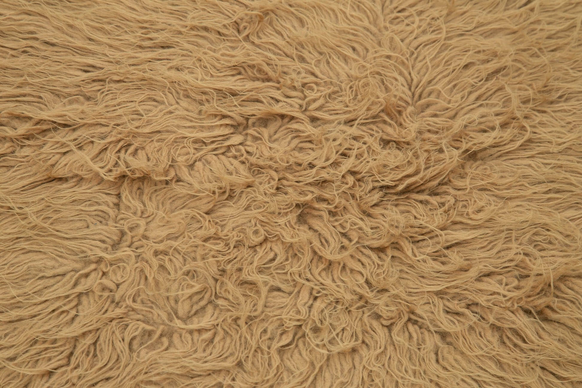 Tulu Kahverengi Shaggy Pamuk Yün El Dokuma Halısı 80x300 Agacan