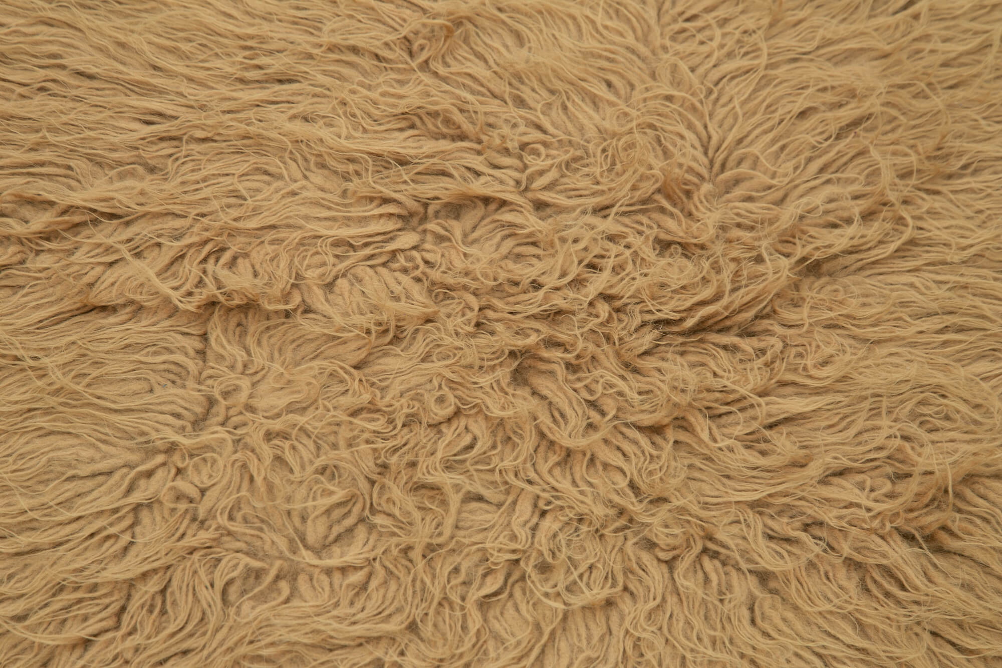 Tulu Kahverengi Shaggy Pamuk Yün El Dokuma Halısı 80x300 Agacan