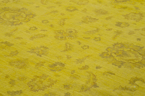 Tebriz Sarı Klasik Pamuk Yün El Dokuma Halısı 440x626 Agacan