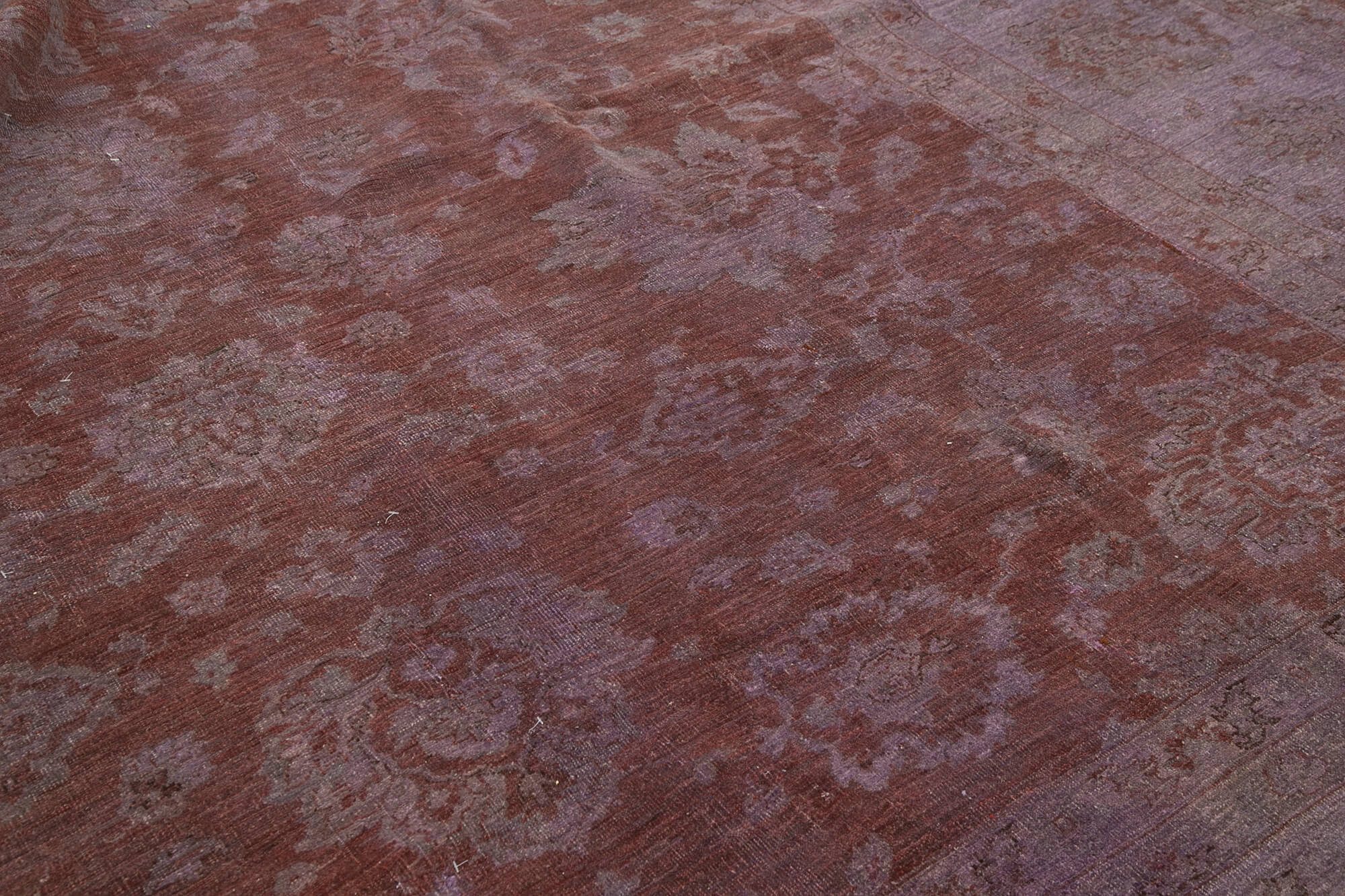 Tebriz Mor Klasik Pamuk Yün El Dokuma Halısı 442x520 Agacan