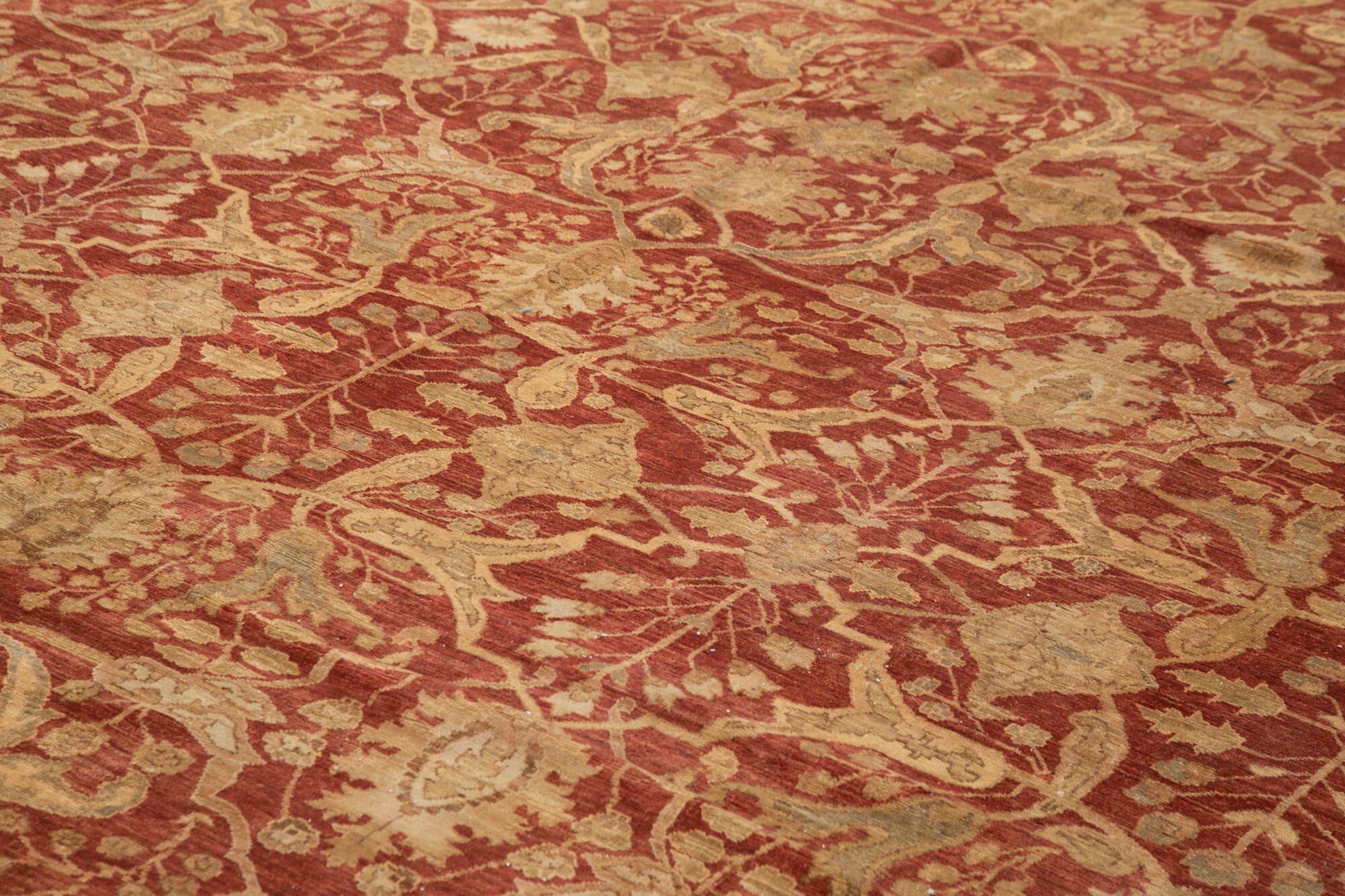 Tebriz Kırmızı Klasik Pamuk Yün El Dokuma Halısı 522x693 Agacan