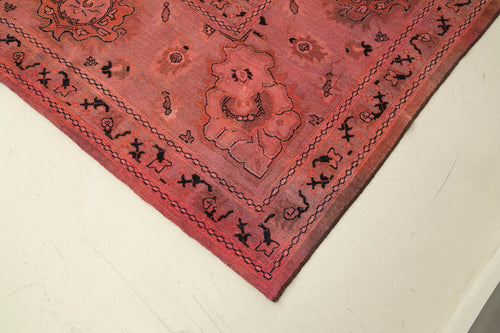 Tebriz Pembe Klasik Pamuk Yün El Dokuma Halısı 451x726 Agacan