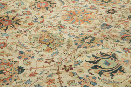 Tebriz Bej Klasik Pamuk Yün El Dokuma Halısı 466x506 Agacan