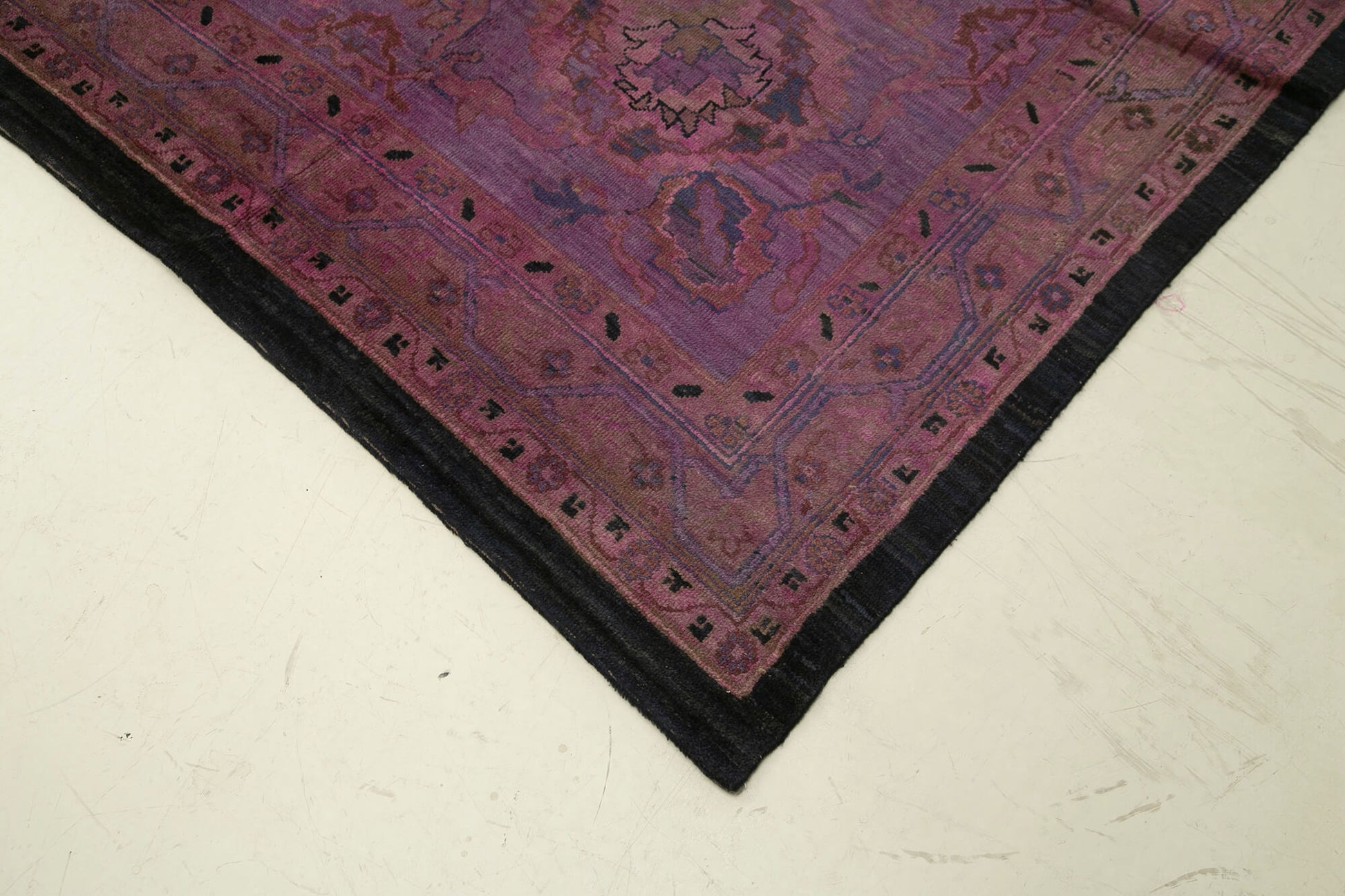 Tebriz Mor Klasik Pamuk Yün El Dokuma Halısı 655x746 Agacan