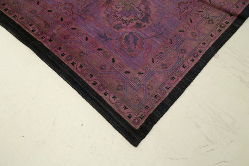 Tebriz Mor Klasik Pamuk Yün El Dokuma Halısı 655x746 Agacan