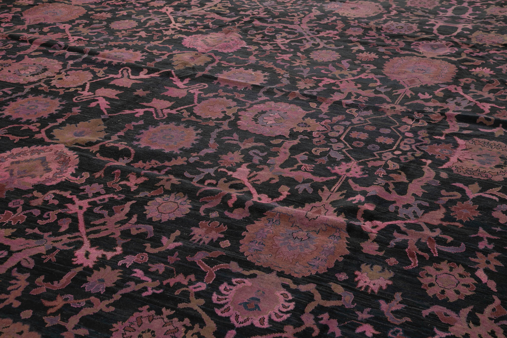 Tebriz Mor Klasik Pamuk Yün El Dokuma Halısı 655x746 Agacan