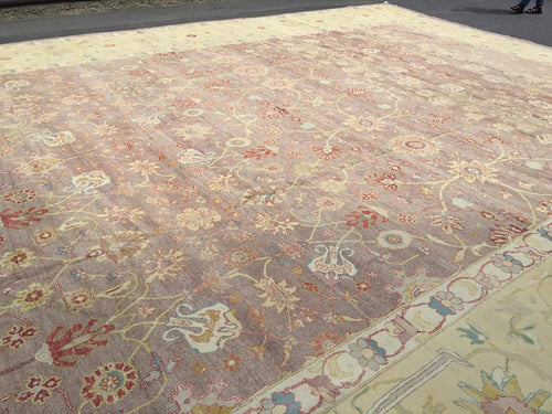 Tebriz Bej Klasik Pamuk Yün El Dokuma Halısı 570x850 Agacan