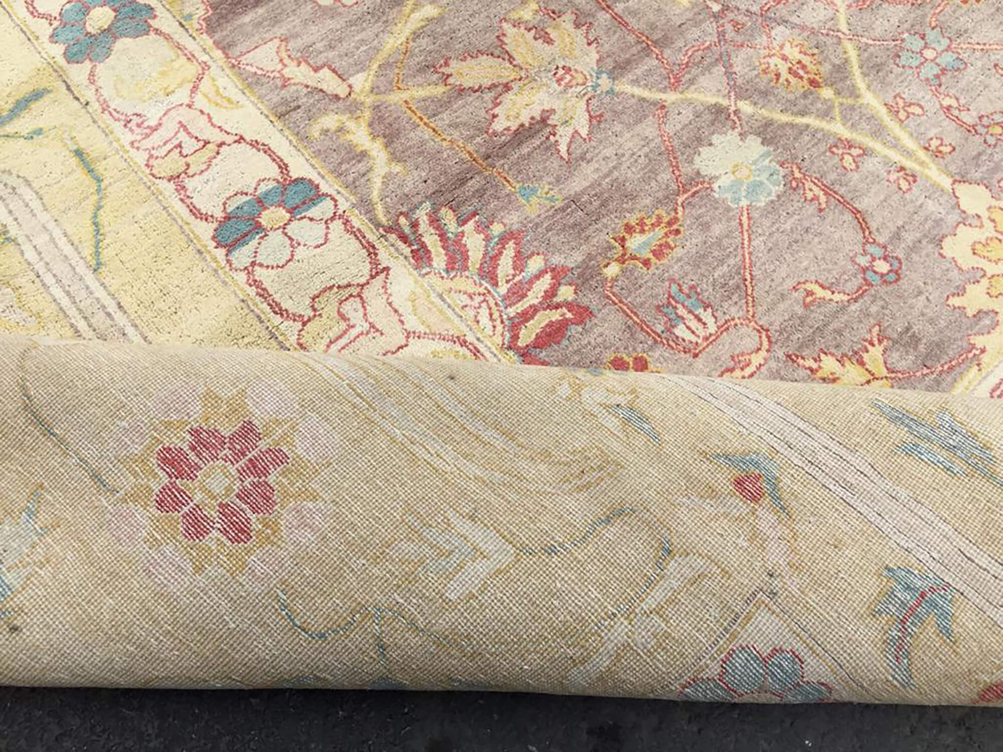 Tebriz Bej Klasik Pamuk Yün El Dokuma Halısı 570x850 Agacan