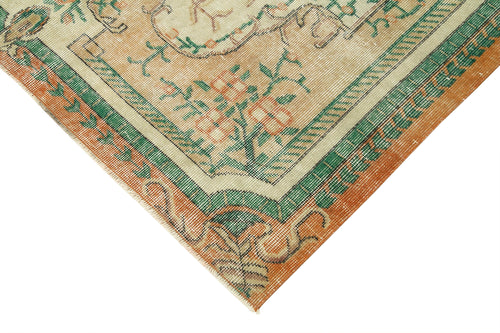 Kayseri Vintage Bej Eskitme Pamuk Yün El Dokuma Halısı 166x281 Agacan