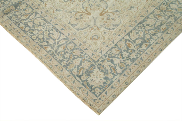 Kayseri Vintage Bej Eskitme Pamuk Yün El Dokuma Halısı 200x307 Agacan