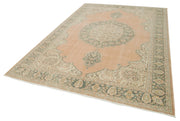Kayseri Vintage Bej Eskitme Pamuk Yün El Dokuma Halısı 206x300 Agacan