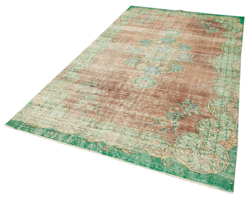 Kayseri Vintage Bej Eskitme Pamuk Yün El Dokuma Halısı 165x288 Agacan