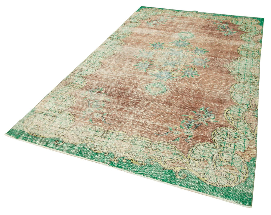 Kayseri Vintage Bej Eskitme Pamuk Yün El Dokuma Halısı 165x288 Agacan