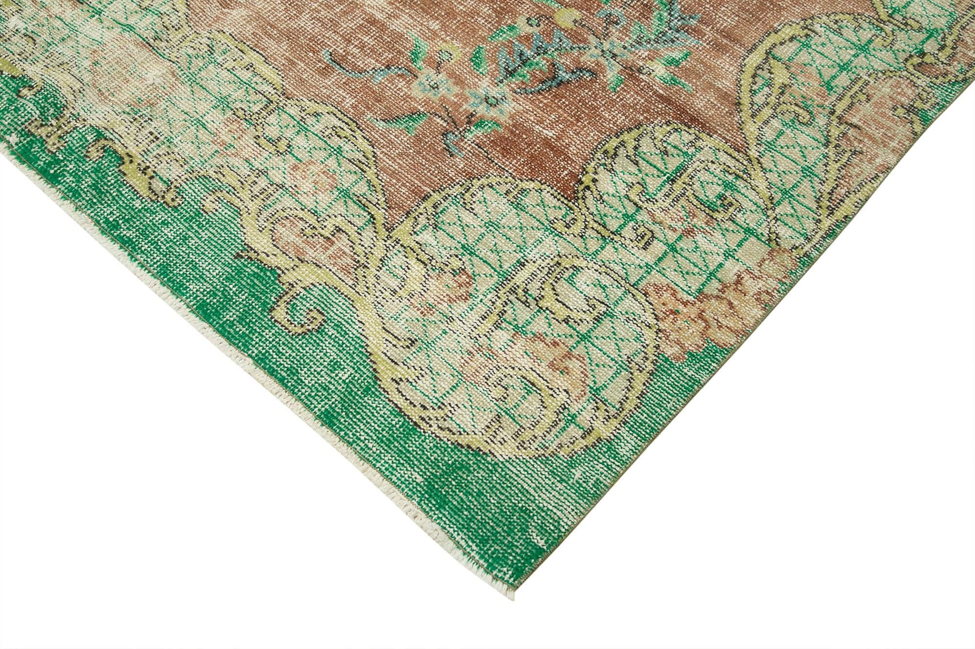 Kayseri Vintage Bej Eskitme Pamuk Yün El Dokuma Halısı 165x288 Agacan