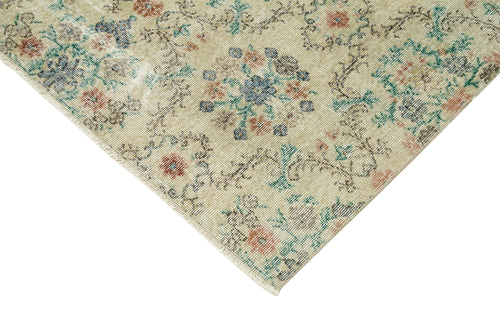 Kayseri Vintage Bej Eskitme Pamuk Yün El Dokuma Halısı 203x296 Agacan