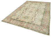 Kayseri Vintage Bej Eskitme Pamuk Yün El Dokuma Halısı 196x313 Agacan