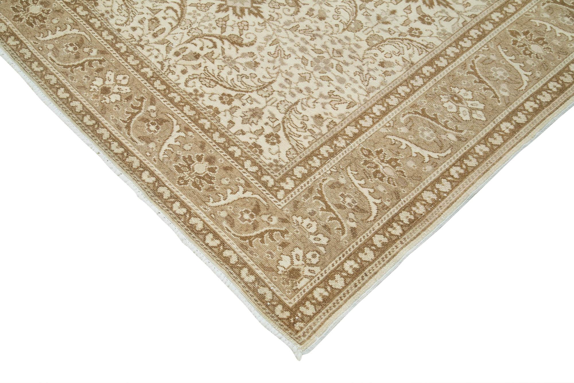 Kayseri Vintage Bej Eskitme Pamuk Yün El Dokuma Halısı 200x293 Agacan