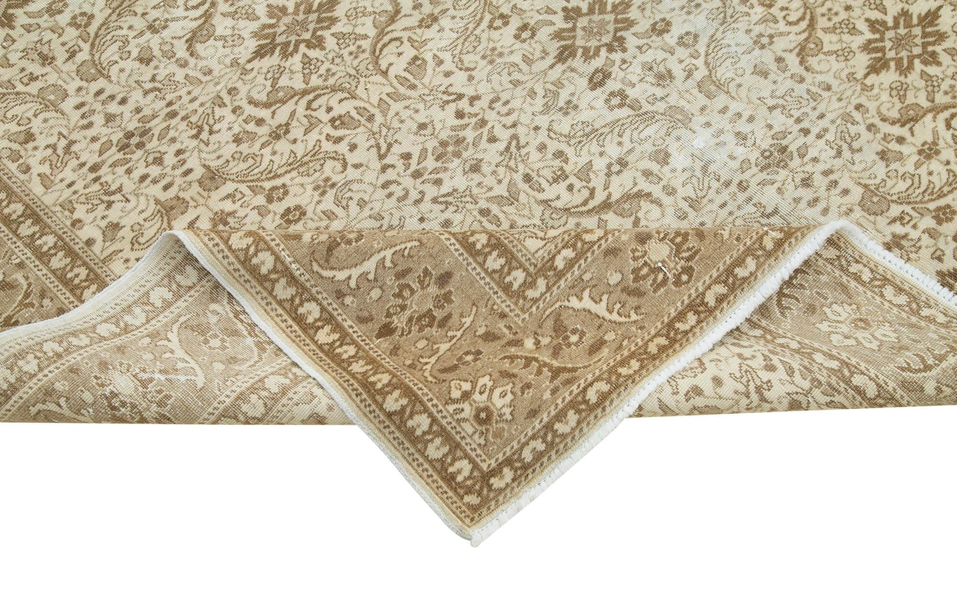 Kayseri Vintage Bej Eskitme Pamuk Yün El Dokuma Halısı 200x293 Agacan