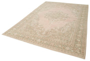 Kayseri Vintage Bej Eskitme Pamuk Yün El Dokuma Halısı 207x305 Agacan