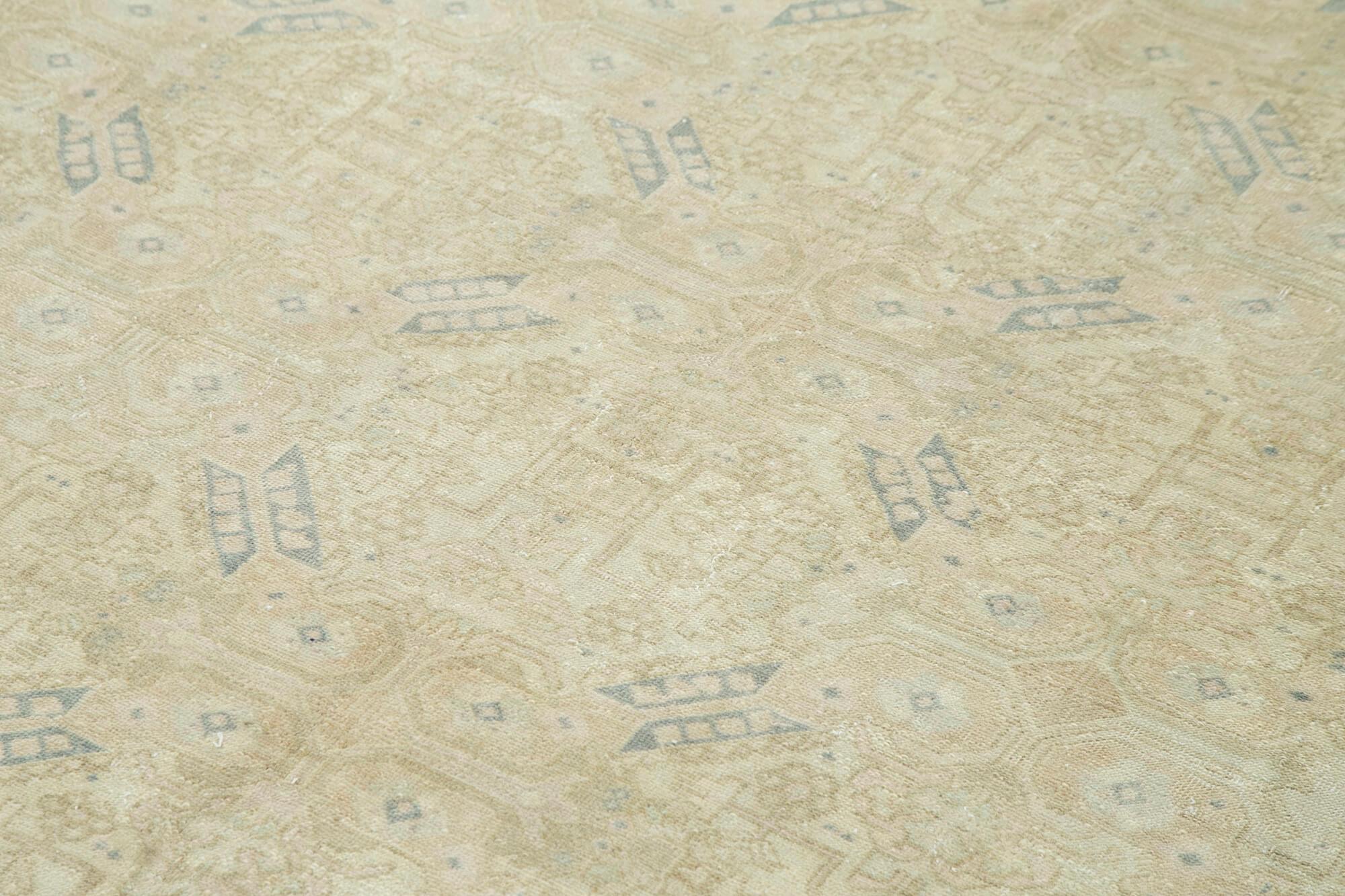 Kayseri Vintage Bej Eskitme Pamuk Yün El Dokuma Halısı 193x287 Agacan