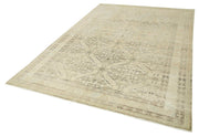 Kayseri Vintage Bej Eskitme Pamuk Yün El Dokuma Halısı 195x289 Agacan
