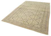 Kayseri Vintage Bej Eskitme Pamuk Yün El Dokuma Halısı 200x296 Agacan