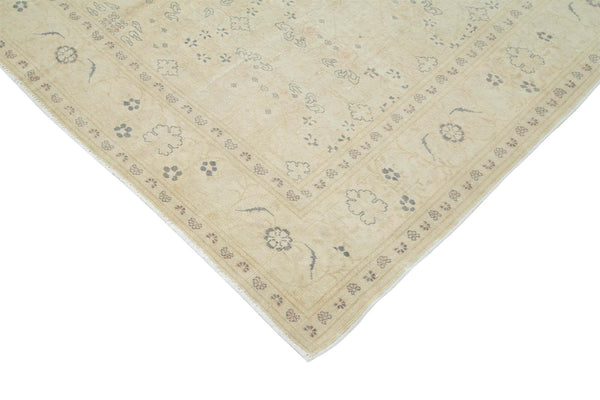 Kayseri Vintage Bej Eskitme Pamuk Yün El Dokuma Halısı 200x291 Agacan
