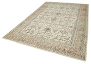 Kayseri Vintage Bej Eskitme Pamuk Yün El Dokuma Halısı 205x305 Agacan
