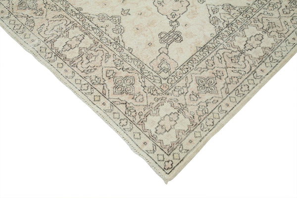 Kayseri Vintage Bej Eskitme Pamuk Yün El Dokuma Halısı 215x313 Agacan