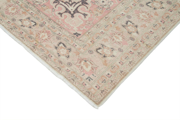 Kayseri Vintage Bej Eskitme Pamuk Yün El Dokuma Halısı 255x369 Agacan