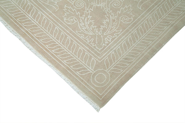Kayseri Vintage Bej Eskitme Pamuk Yün El Dokuma Halısı 260x350 Agacan