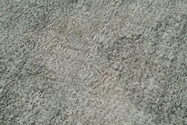 Overdyed Vintage Gri Eskitme Pamuk Yün El Dokuma Halısı 91x360 Agacan