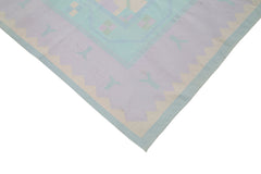 Geometric Duri Bej Geometrik Pamuk Yün El Dokuma Halısı 178x272 Agacan