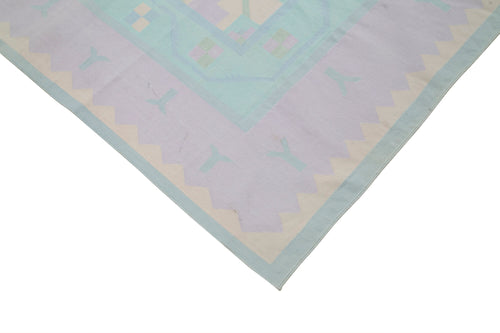 Geometric Duri Bej Geometrik Pamuk Yün El Dokuma Halısı 178x272 Agacan