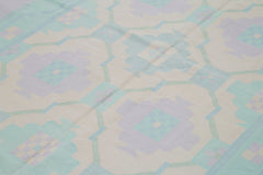 Geometric Duri Bej Geometrik Pamuk Yün El Dokuma Halısı 178x272 Agacan