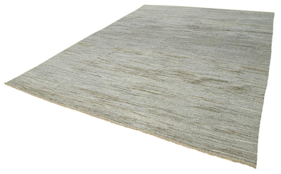 Scrap Gri Geometrik Pamuk Yün El Dokuma Halısı 300x407 Agacan