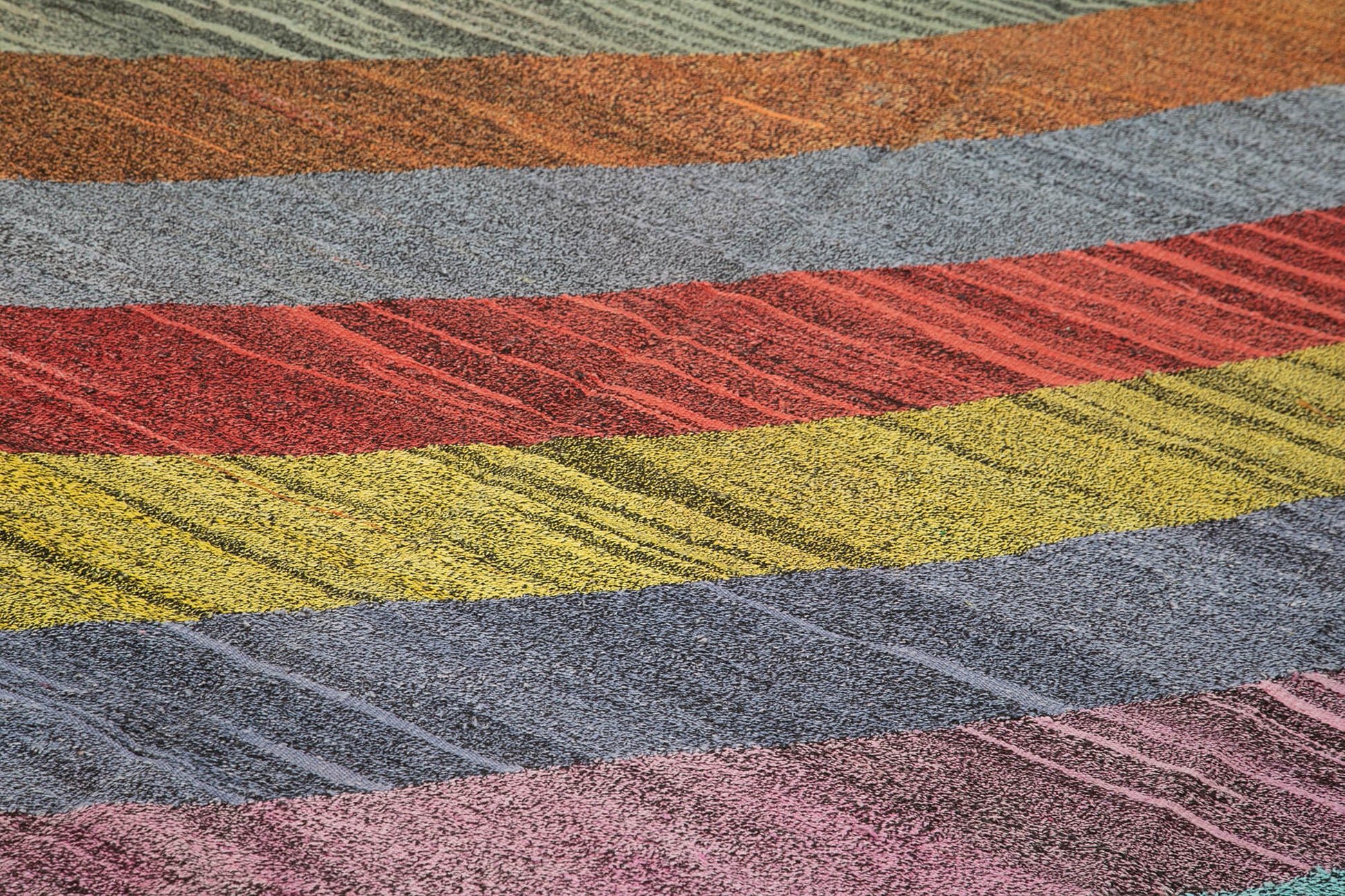 Scrap Turuncu Geometrik Pamuk Yün El Dokuma Halısı 220x320 Agacan