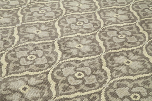 Tebriz Gri Klasik Pamuk Yün El Dokuma Halısı 300x418 Agacan