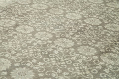 Tebriz Gri Klasik Pamuk Yün El Dokuma Halısı 304x420 Agacan