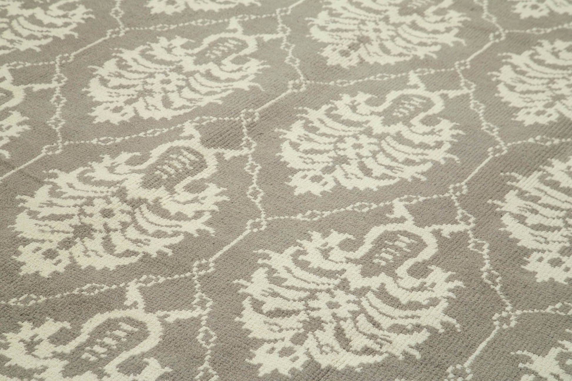 Tebriz Bej Klasik Pamuk Yün El Dokuma Halısı 304x414 Agacan