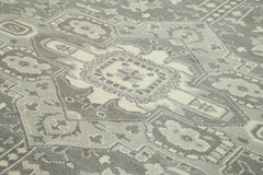 Tebriz Gri Klasik Pamuk Yün El Dokuma Halısı 270x364 Agacan