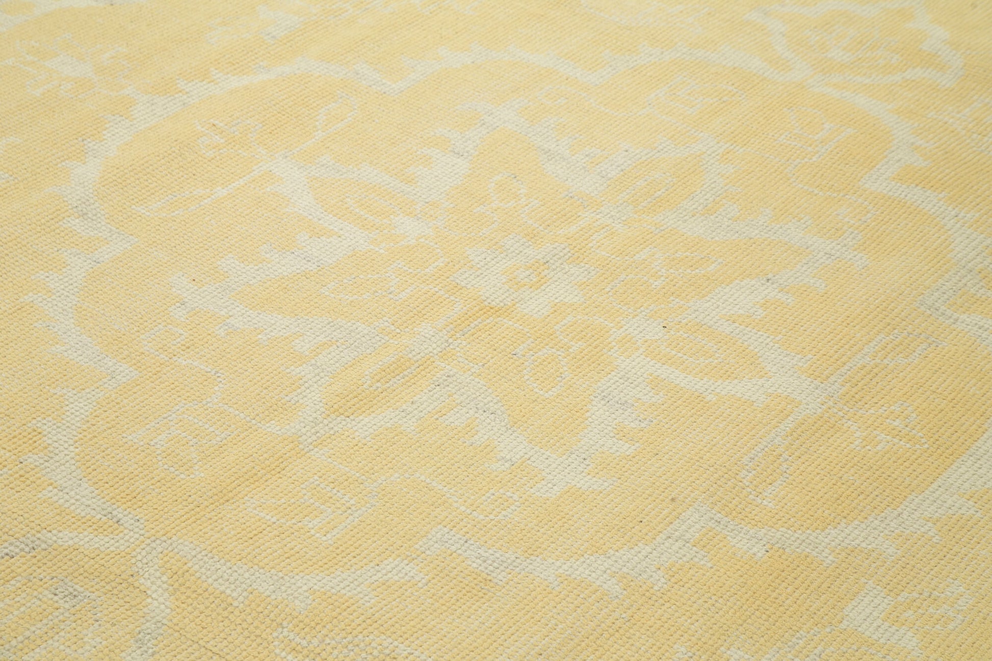 Tebriz Sarı Klasik Pamuk Yün El Dokuma Halısı 272x363 Agacan