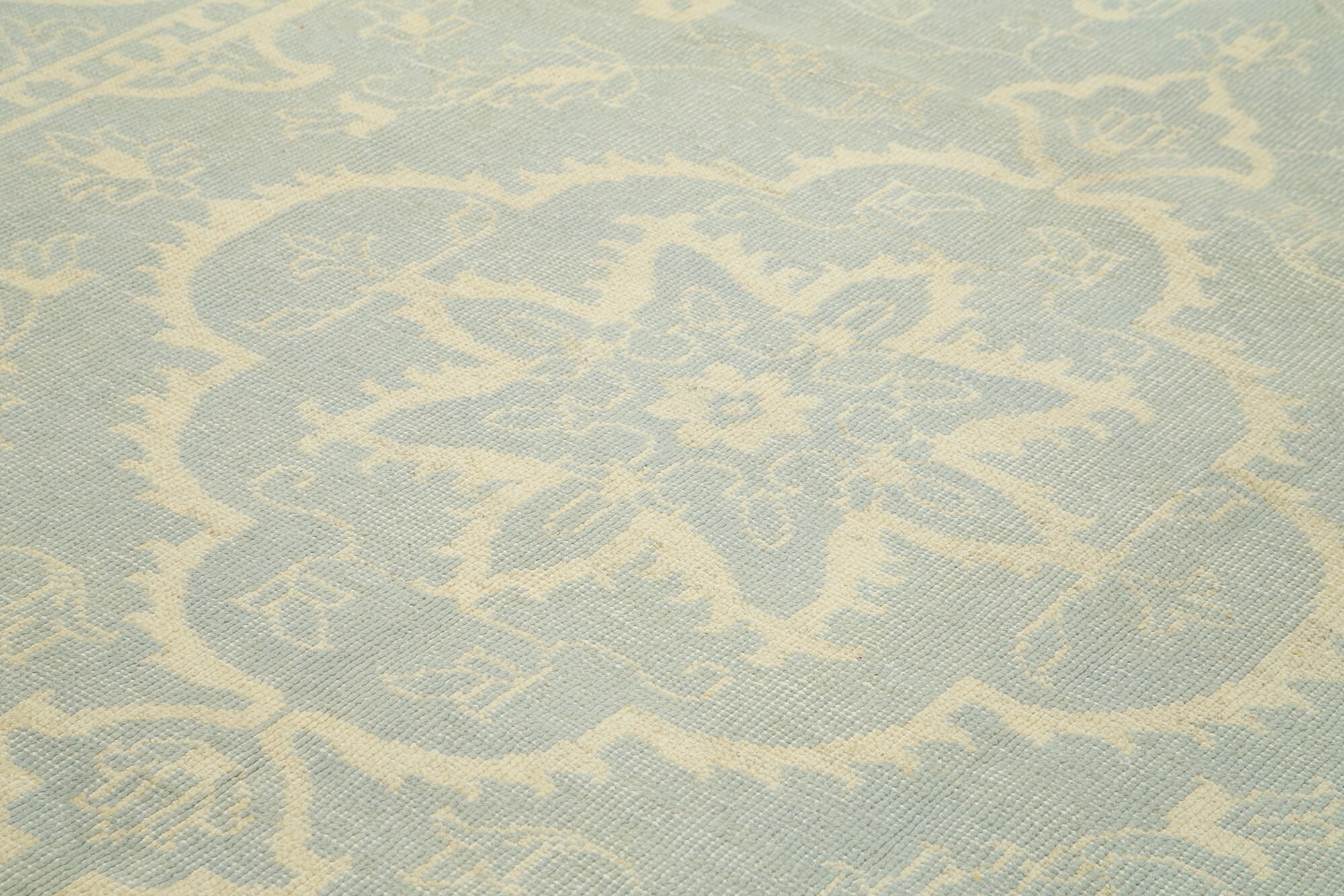 Tebriz Bej Klasik Pamuk Yün El Dokuma Halısı 271x363 Agacan