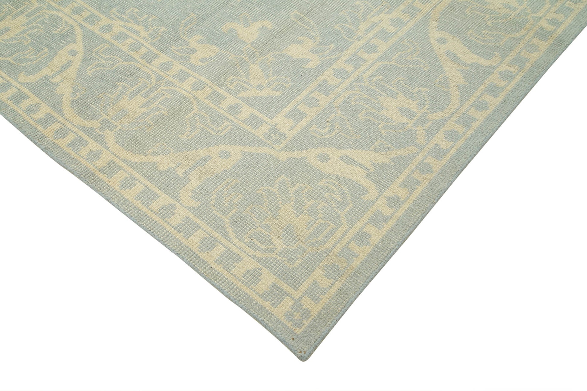 Tebriz Bej Klasik Pamuk Yün El Dokuma Halısı 270x357 Agacan