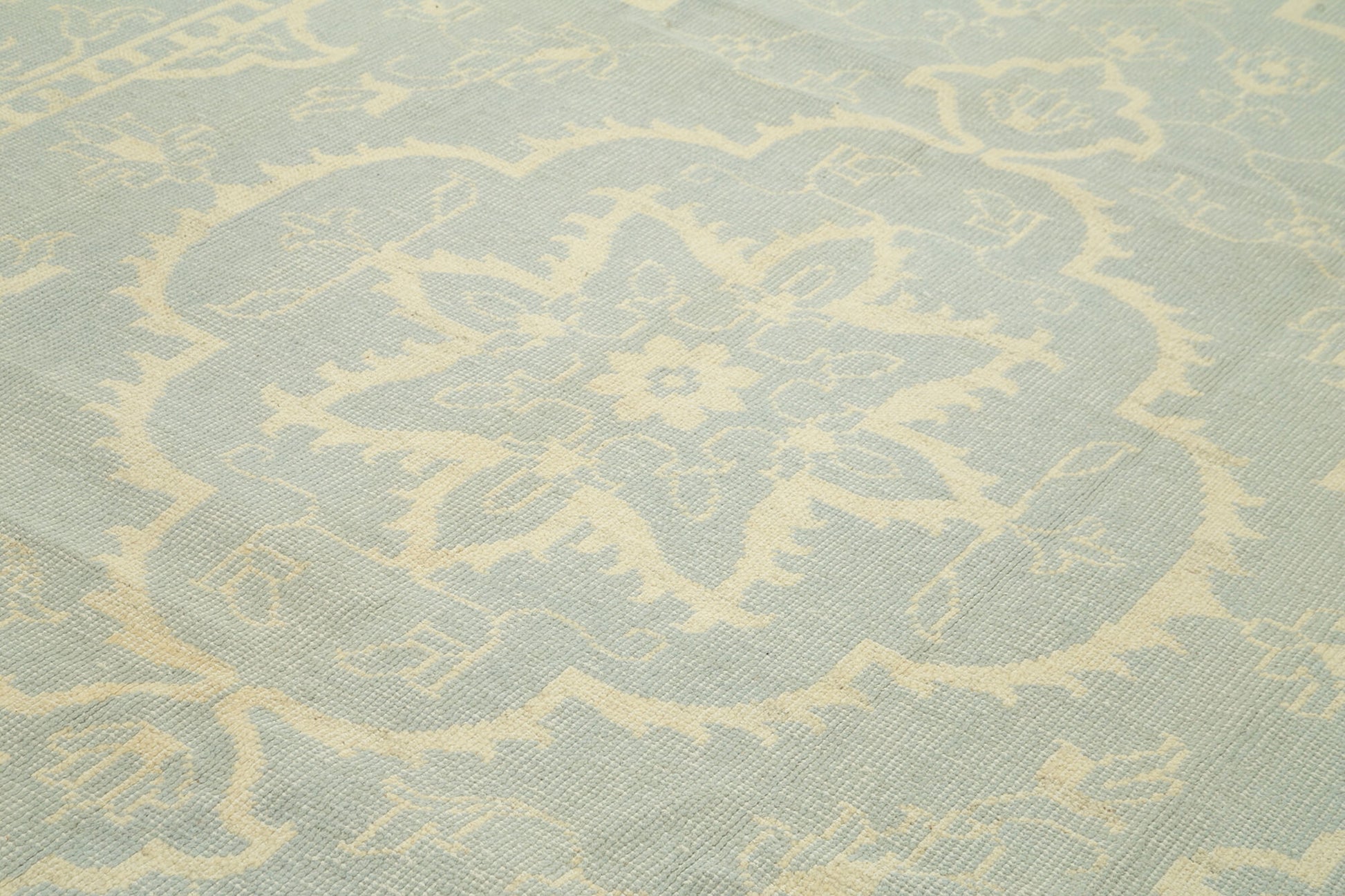 Tebriz Bej Klasik Pamuk Yün El Dokuma Halısı 270x357 Agacan